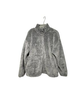 PINK Victoria's Secret Gray Plush Teddy Jacket